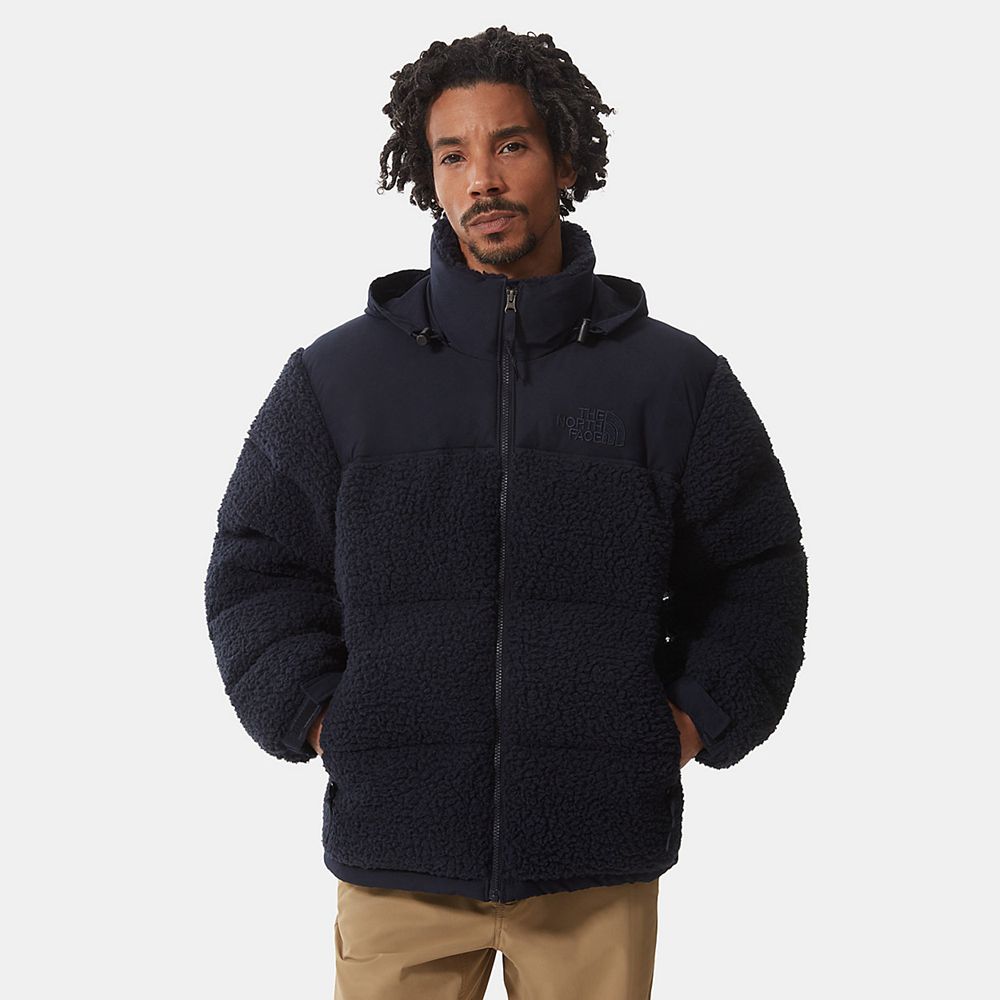 The North Face Nuptse Jacket Mens Australia - The North Face Sherpa Navy (LHE-086247)